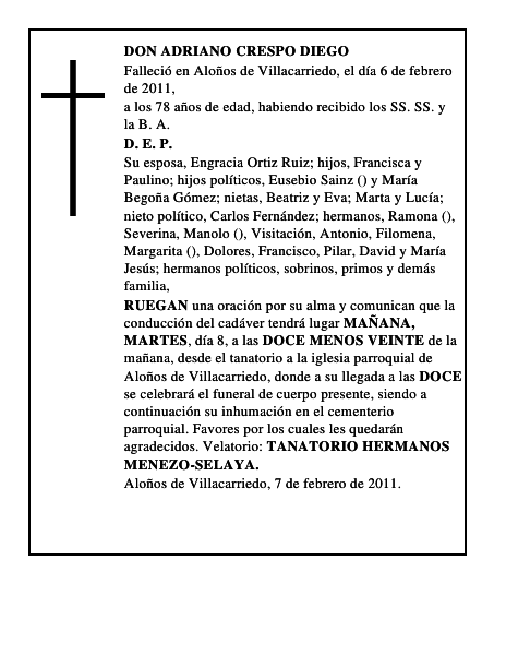 DON ADRIANO CRESPO DIEGO