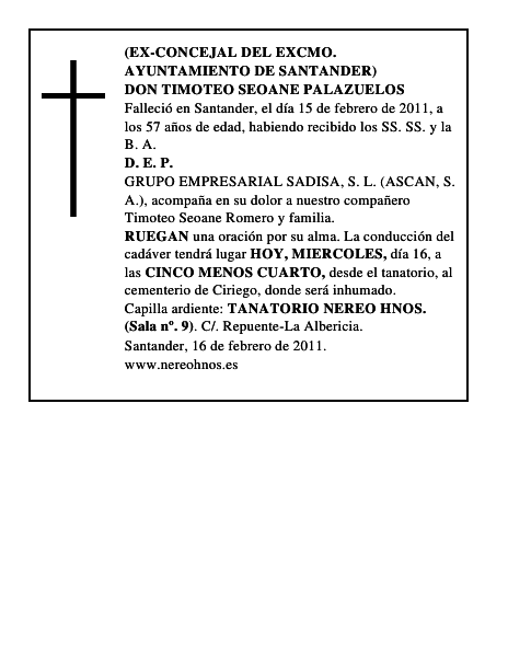 DON TIMOTEO SEOANE PALAZUELOS
