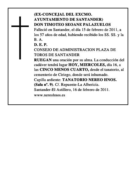 DON TIMOTEO SEOANE PALAZUELOS