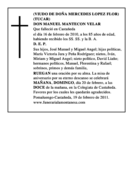 DON MANUEL MANTECON VELAR