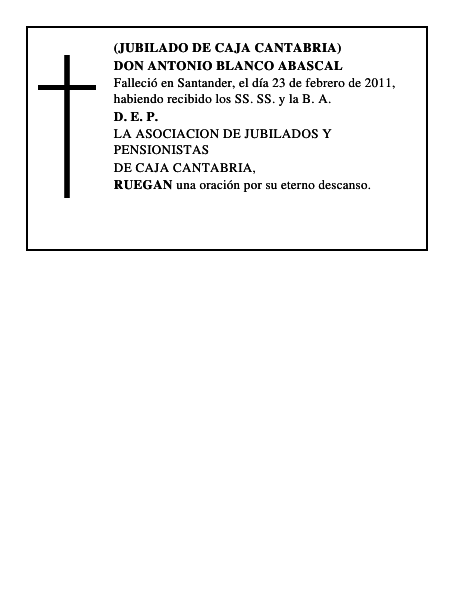 DON ANTONIO BLANCO ABASCAL