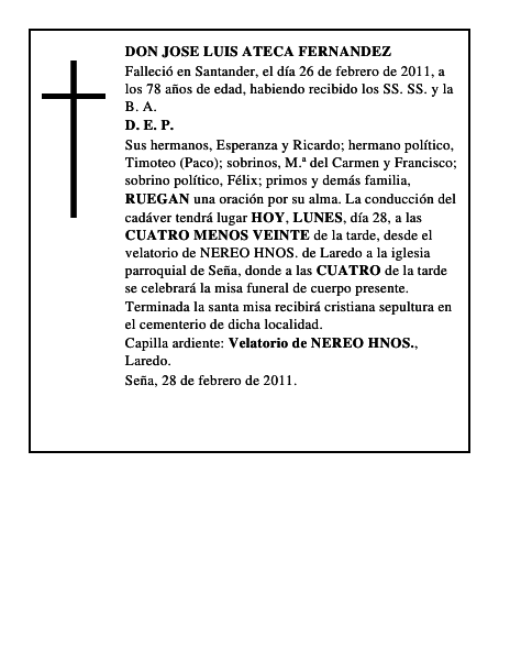DON JOSE LUIS ATECA FERNANDEZ