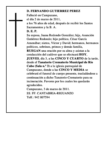 D. FERNANDO GUTIERREZ PEREZ