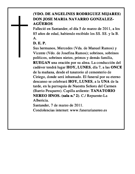 DON JOSE MARIA NAVARRO GONZALEZ-AGÜEROS