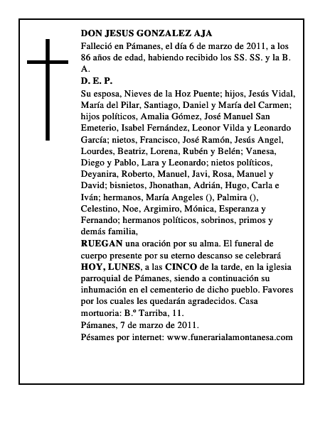 DON JESUS GONZALEZ AJA
