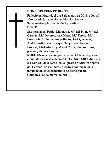 DON LUIS PUENTE BUCES