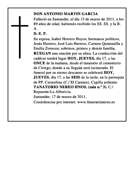 DON ANTONIO MARTIN GARCIA