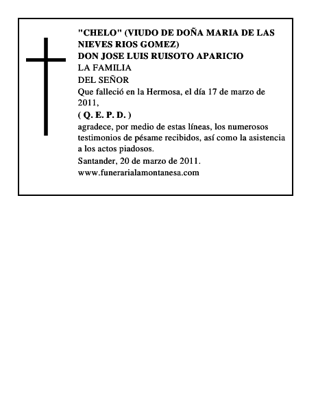 DON JOSE LUIS RUISOTO APARICIO