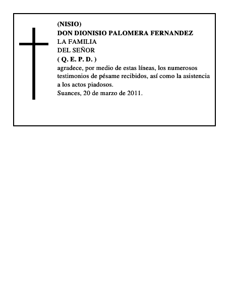 DON DIONISIO PALOMERA FERNANDEZ