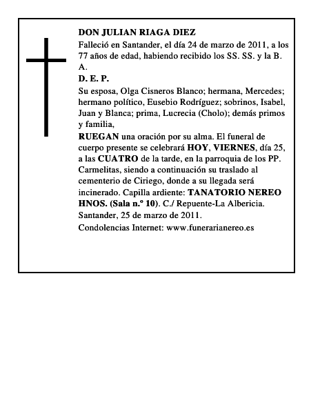 DON JULIAN RIAGA DIEZ
