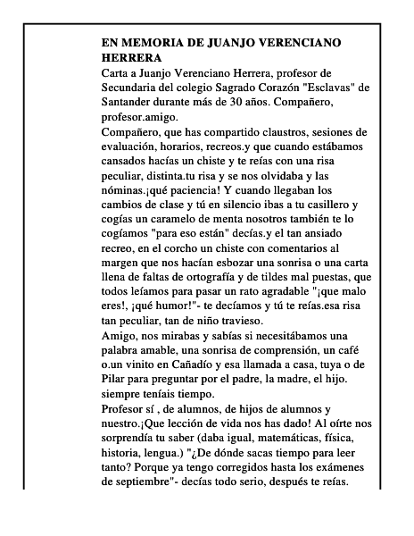 En memoria de Juanjo Verenciano Herrera