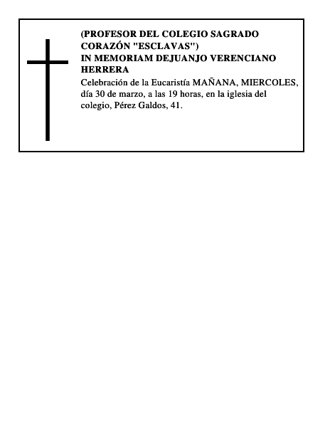 IN MEMORIAM DEJUANJO VERENCIANO HERRERA