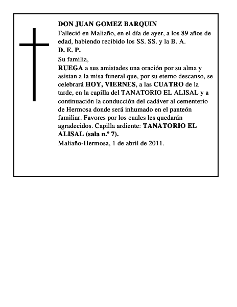 DON JUAN GOMEZ BARQUIN
