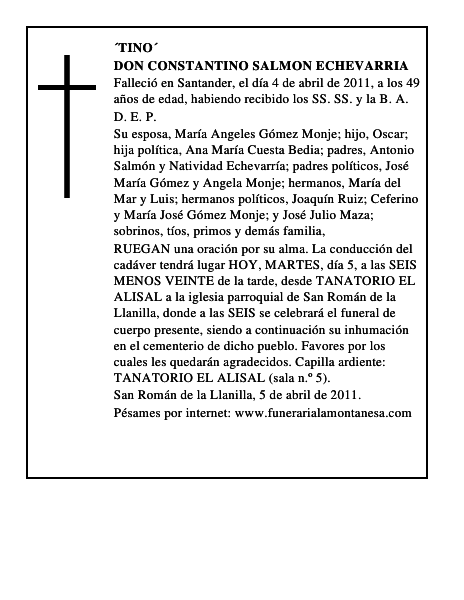 DON CONSTANTINO SALMON ECHEVARRIA
