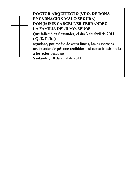 DON JAIME CARCELLER FERNANDEZ