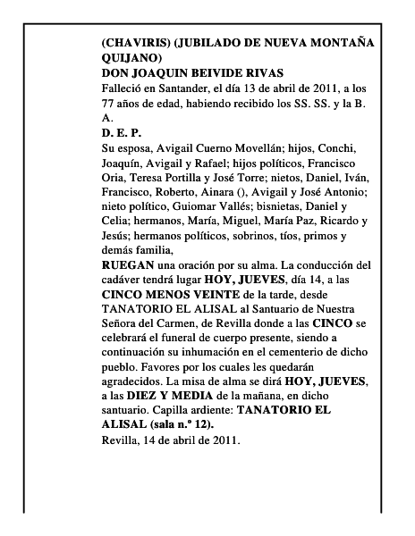 DON JOAQUIN BEIVIDE RIVAS