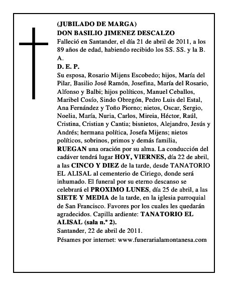 DON BASILIO JIMENEZ DESCALZO