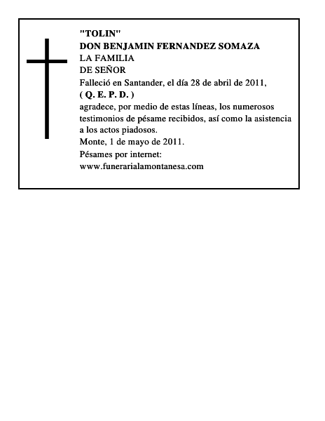 DON BENJAMIN FERNANDEZ SOMAZA