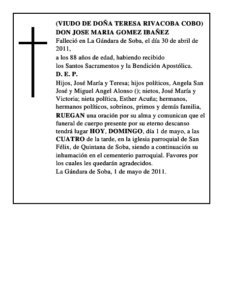 DON JOSE MARIA GOMEZ IBAÑEZ