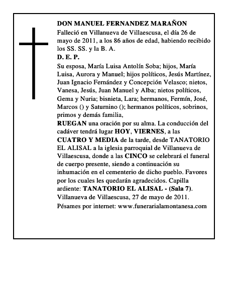 DON MANUEL FERNANDEZ MARAÑON