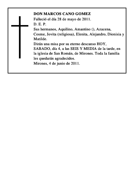 DON MARCOS CANO GOMEZ