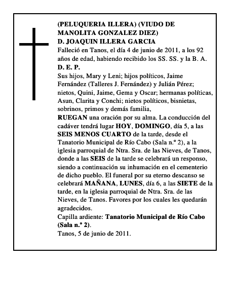 D. JOAQUIN ILLERA GARCIA