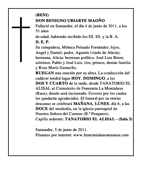DON BENIGNO URIARTE MAOÑO