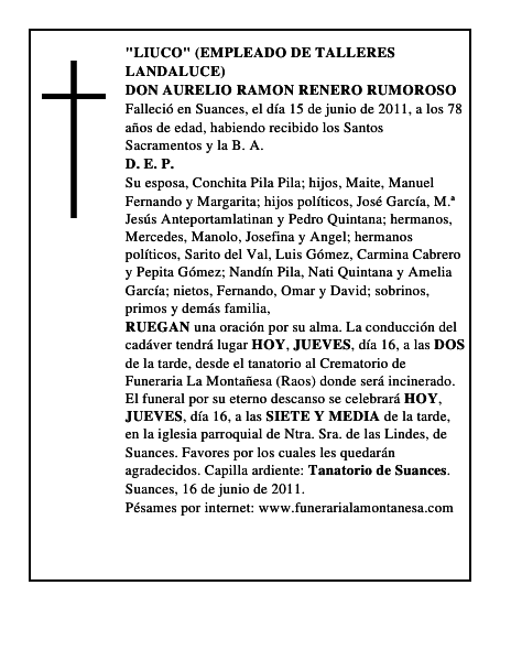 DON AURELIO RAMON RENERO RUMOROSO