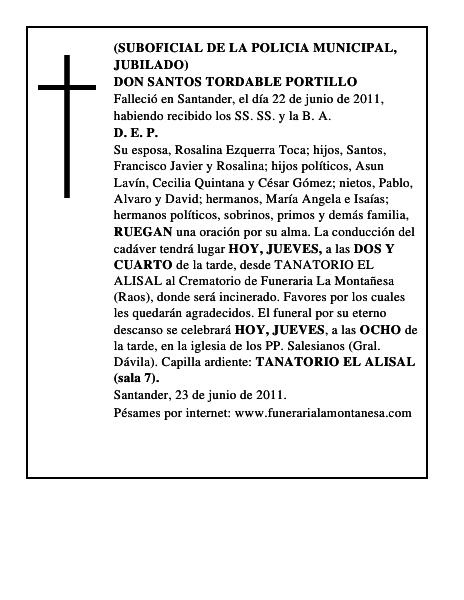 DON SANTOS TORDABLE PORTILLO
