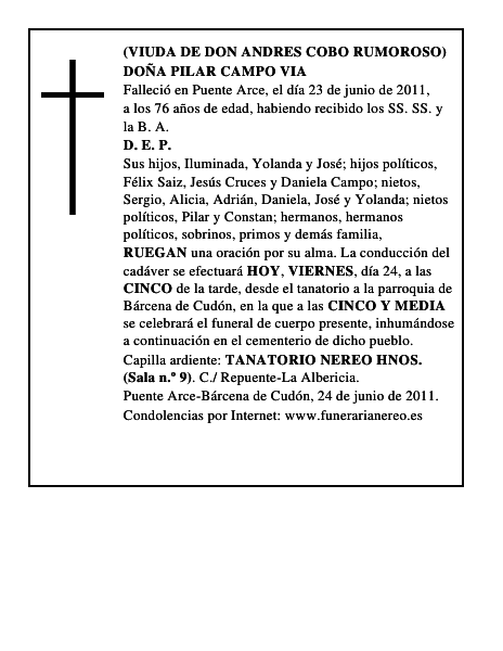 DOÑA PILAR CAMPO VIA