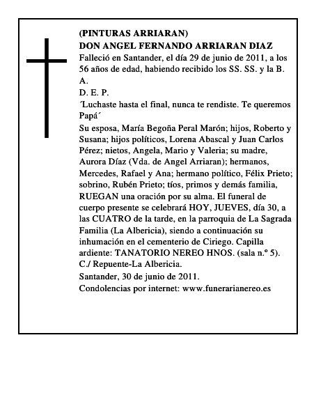 DON ANGEL FERNANDO ARRIARAN DIAZ