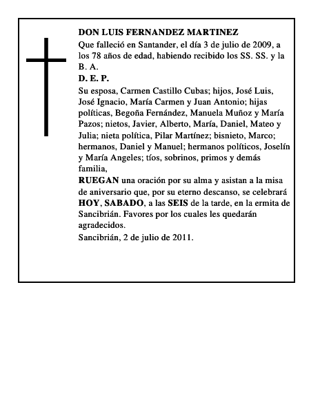 DON LUIS FERNANDEZ MARTINEZ