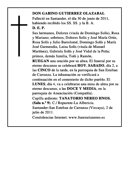DON GABINO GUTIERREZ OLAZABAL