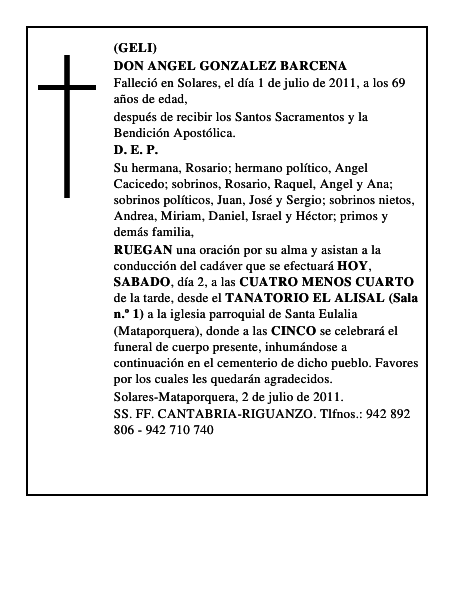 DON ANGEL GONZALEZ BARCENA