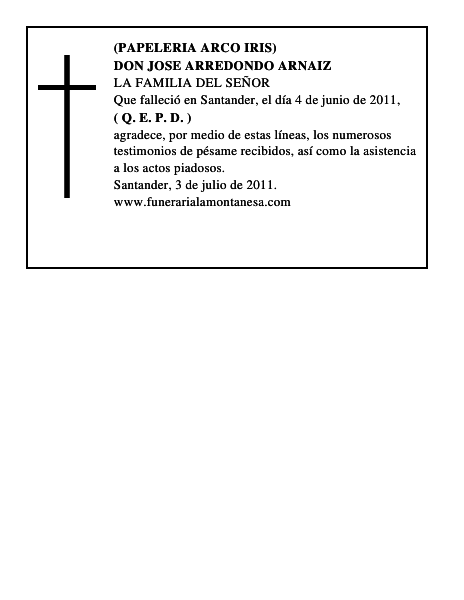 DON JOSE ARREDONDO ARNAIZ