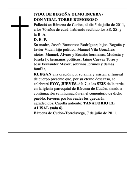 DON VIDAL TORRE RUMOROSO