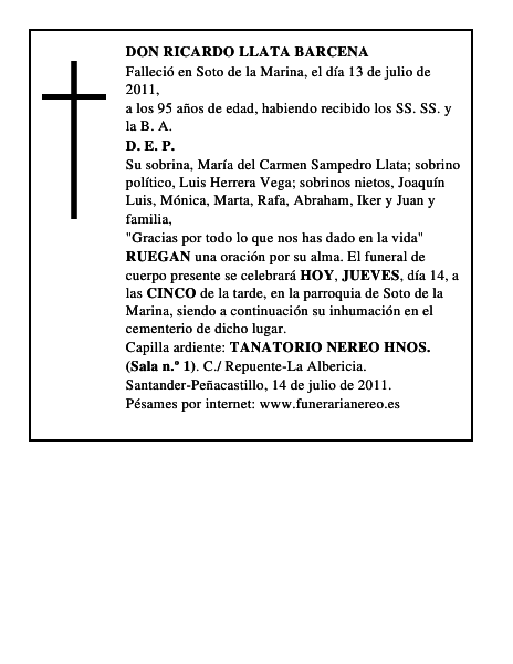 DON RICARDO LLATA BARCENA