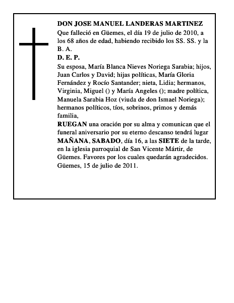 DON JOSE MANUEL LANDERAS MARTINEZ