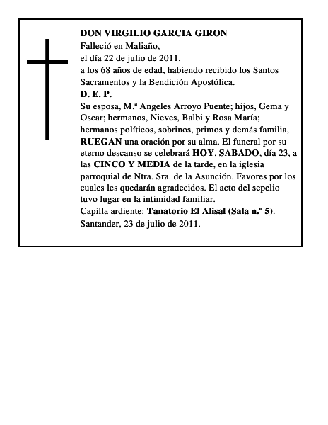 DON VIRGILIO GARCIA GIRON