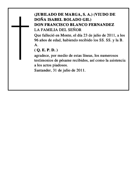 DON FRANCISCO BLANCO FERNANDEZ