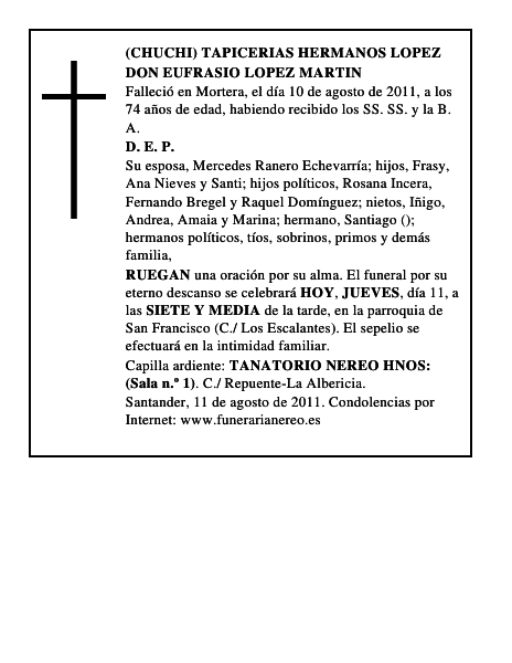 DON EUFRASIO LOPEZ MARTIN