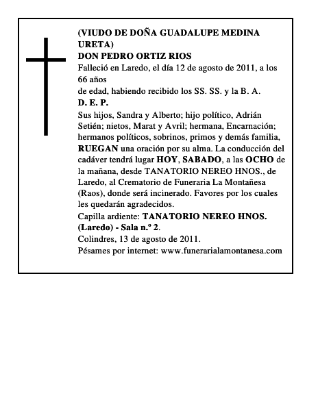 DON PEDRO ORTIZ RIOS
