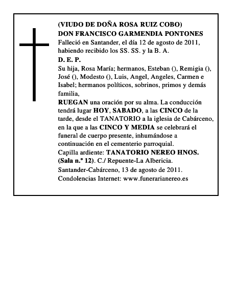 DON FRANCISCO GARMENDIA PONTONES