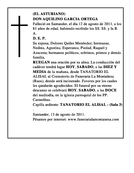 DON AQUILINO GARCIA ORTEGA