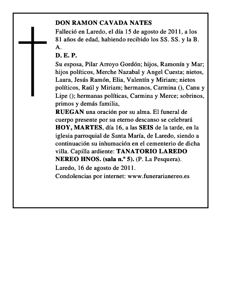 DON RAMON CAVADA NATES