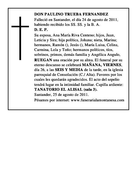 DON PAULINO TRUEBA FERNANDEZ