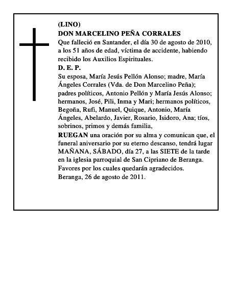 DON MARCELINO PEÑA CORRALES