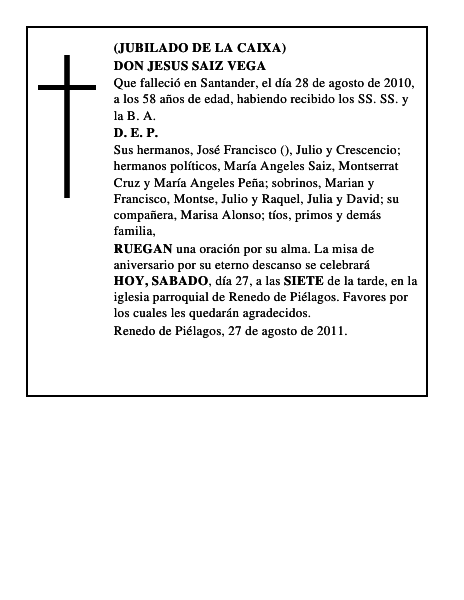 DON JESUS SAIZ VEGA