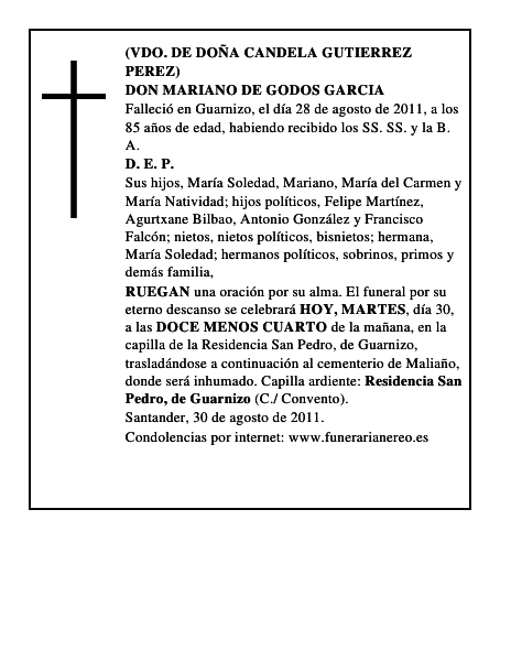 DON MARIANO DE GODOS GARCIA