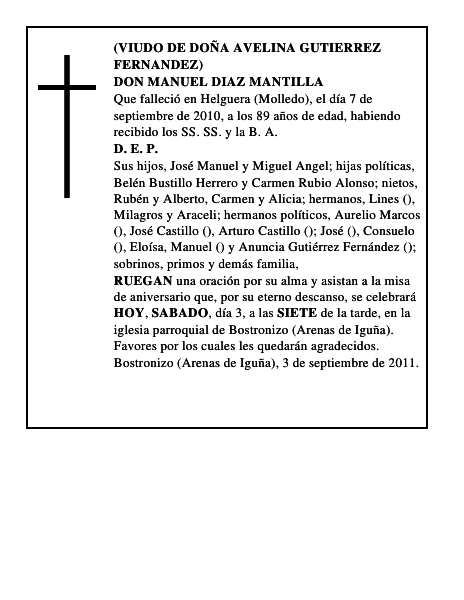 DON MANUEL DIAZ MANTILLA